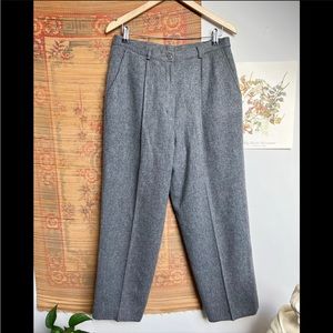 Academia Wool High Waist Trousers